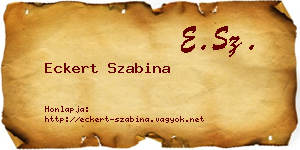 Eckert Szabina névjegykártya